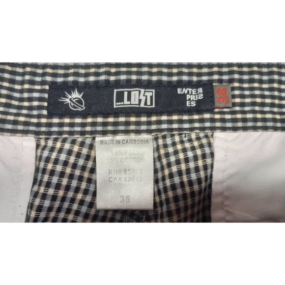 Lost Enterprises 38" shorts checker cotton polyester mid length at the knee - Picture 8 of 8